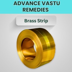 Brass Strip Vastu , 8 feet Length, 21 mm Width, 0.2 mm Gauge, Gold Color, 1 Piece